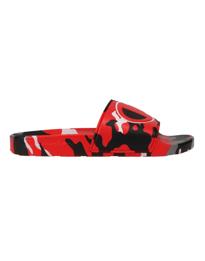 Champion Camo Mens Buy Champion Slides Red Black